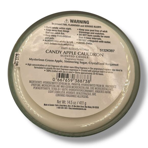 Bath & Body Works Candy Apple Cauldron 3 Wick Candle Decorative Limited Ed BBW - Picture 11 of 12